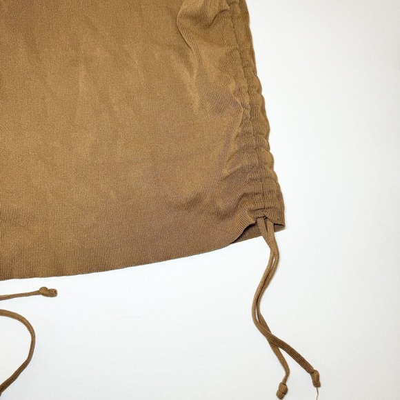 Lioness Military Minds Ruched Mini Bodycon Adjustable Tank Dress Sz XL, Camel - Picture 6 of 12